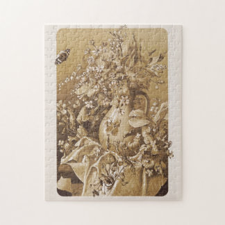 Puzzle Sépia morceau de fleurs encore vivant nostalgie de
