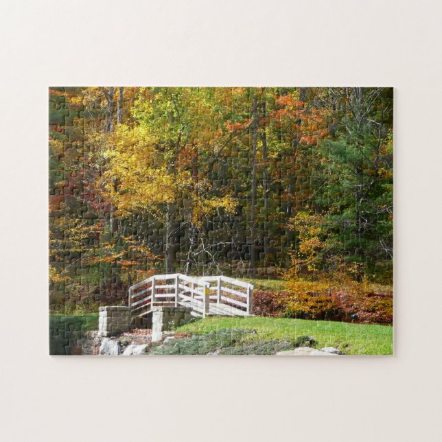 Puzzle Sept Sources Pont D'Automne I Paysage D'Automne (Horizontal)
