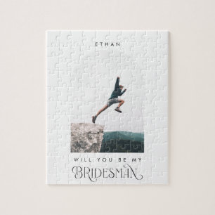 Puzzle Seras-tu mon Bridesman Photo Minimal Moderne Arch