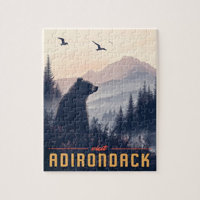 Puzzle Serene Adirondack Bear : Un Vintage (Vertical)