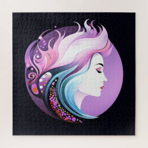 Puzzle "Sérénité dans le style" Beauté féminine    