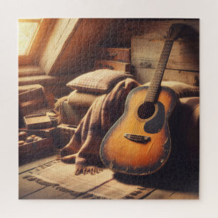 Puzzle Sérénité de la guitare vintage : une retraite musi