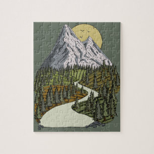 Puzzle Sérénité du lac de montagne : l'aventure du couche