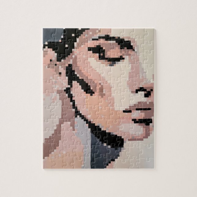 Puzzle Serenity Moderne Neutre Pixel Art Portrait (Vertical)