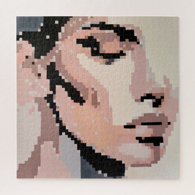 Puzzle Serenity Moderne Neutre Pixel Art Portrait (Vertical)