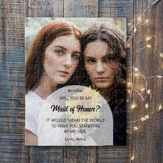 Puzzle Serez-vous ma femme d'honneur Invitation personnal