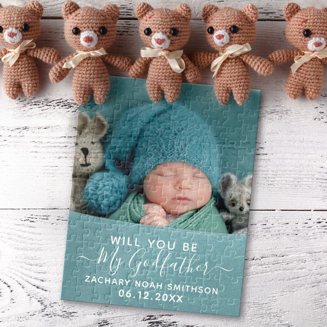 Puzzle Serez-Vous Mon Godfather Classy Photo personnalisé (Créateur téléchargé)