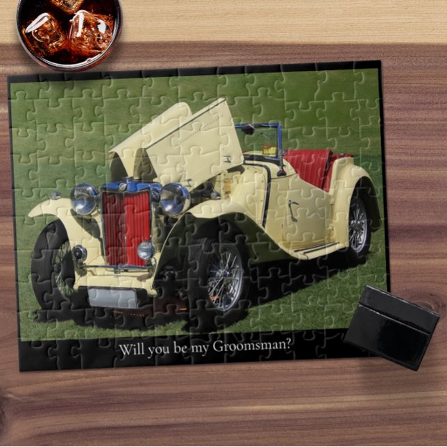Puzzle Serez-Vous Mon Groomsman ? Voiture Vintage (Créateur téléchargé)