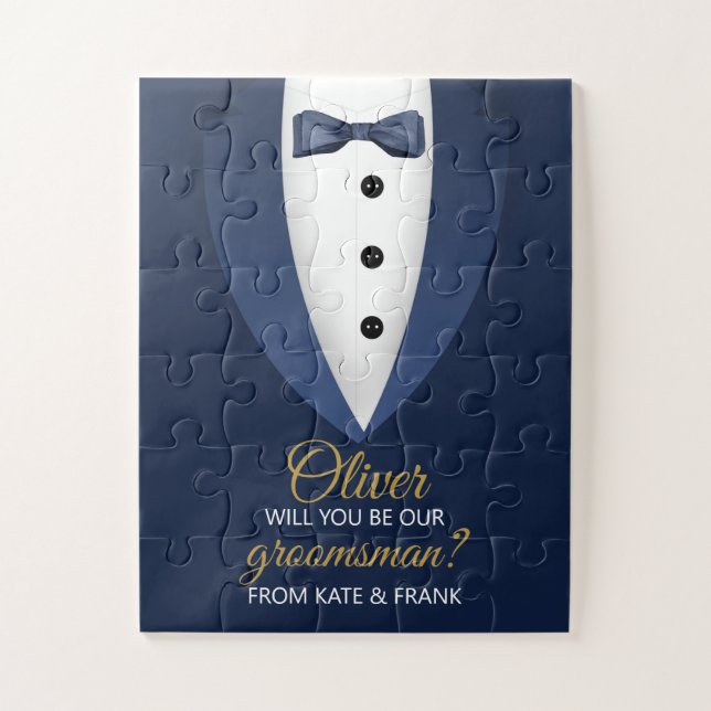 Puzzle Serez-Vous Notre Groomsman Proposition De Mariage  (Vertical)