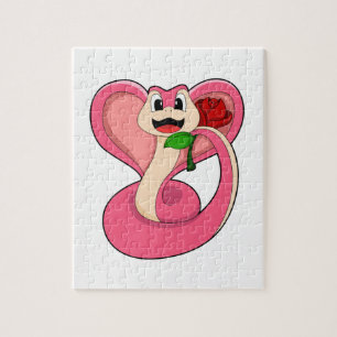 Puzzle Serpent avec Rose