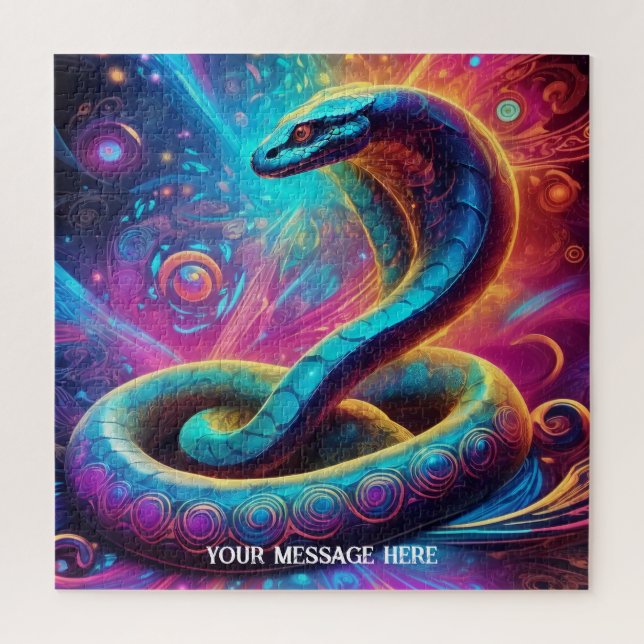 Puzzle Serpent coloré céleste mystique (Vertical)