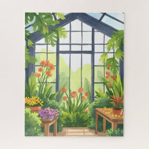 Puzzle Serre luxuriante   Jardin botanique floral