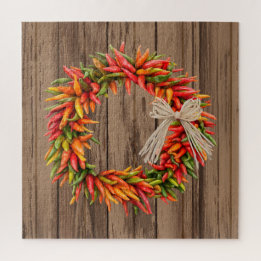 Puzzle Serre Ristra Wreath du sud-ouest du Chili en bois