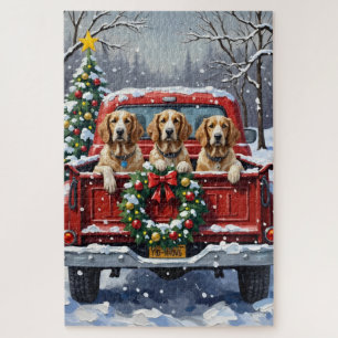 Puzzle Setter Anglais Camion Rouge Noël Fêtes