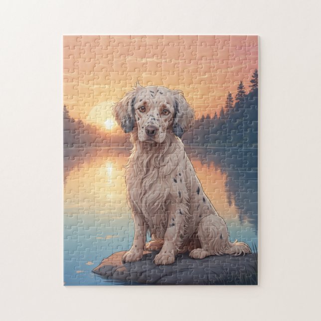 Puzzle Setter anglais chien (Vertical)