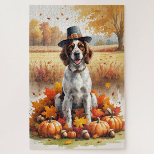 Puzzle Setter Anglais Dans L'art De Thanksgiving Des Feui