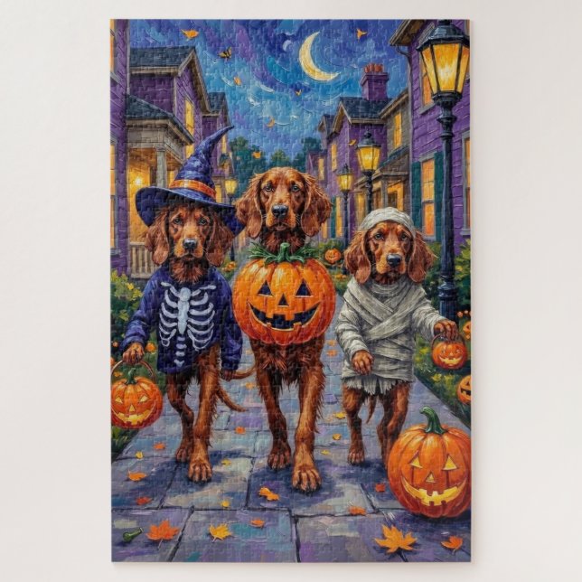 Puzzle Setter Rouge Irlandais Trick-or-Treating Halloween (Vertical)