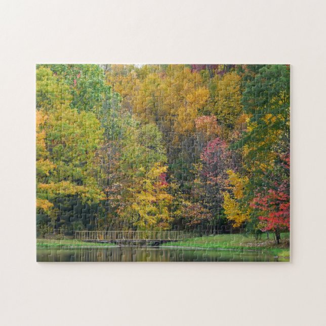 Puzzle Seven Springs Fall Bridge II Autumn Paysage (Horizontal)