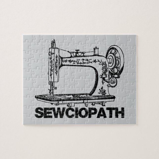 Puzzle Sewciopath Antique Sewing Machine Fun (Horizontal)