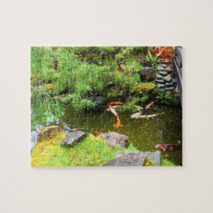 Puzzle SF Jardin japonais de thé Koi Pond #1 Jigsaw Puzzl