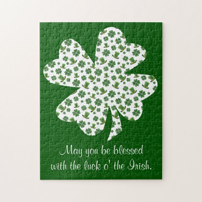 Puzzle Shamrocks et chapeaux supérieurs 2 (Vertical)