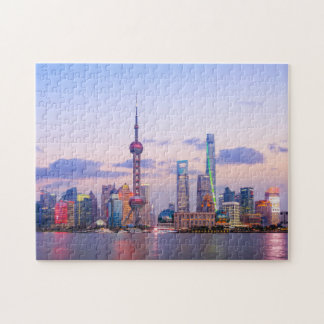 Puzzle Shanghai Chine Asie Landmark Sunset Skyline