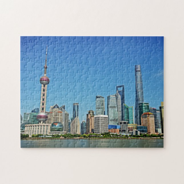 Puzzle Shanghai Skyline depuis le Bund - 11x14 - 252 pcs (Horizontal)