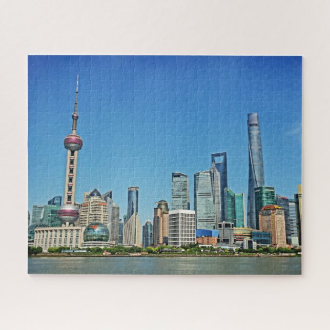 Puzzle Shanghai Skyline depuis le Bund - 16x20 - 520 pcs (Horizontal)