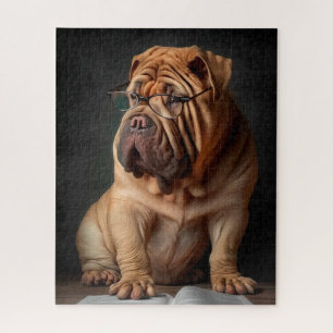 Puzzle Shar Pei Chien intelligent avec conception de livr