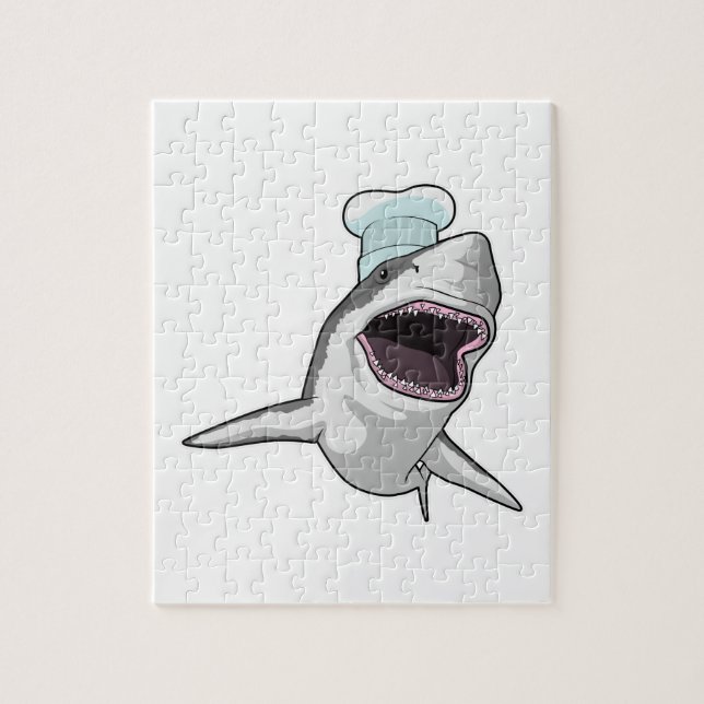 Puzzle Shark as Cook (Vertical)