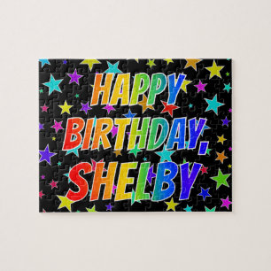 Puzzle "SHELBY" Prénom, Amusant "HEUREUX ANNIVERSAIRE"