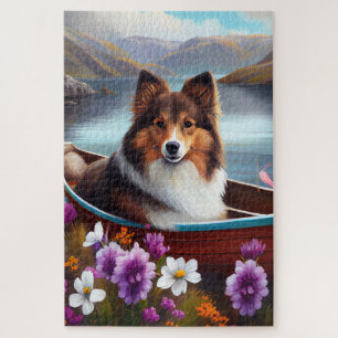 Puzzle Shetland Sheepdog sur une pagaie : une aventure Pi