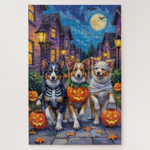 Puzzle Shetland Sheepdogs en costumes d'Halloween