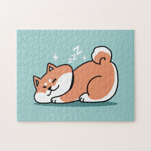 Puzzle Shiba Inu Art : Juste un Shiba Lying Low