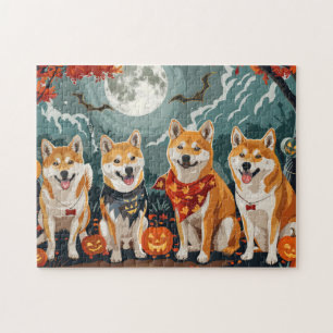 Puzzle Shiba Inu Halloween Éffrayant