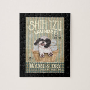 Puzzle Shih Tzu Chien Blanchisserie mignonne Chih Tzu Vie