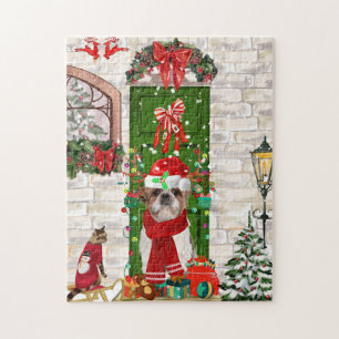 Puzzle Shih Tzu Dog Christmas 