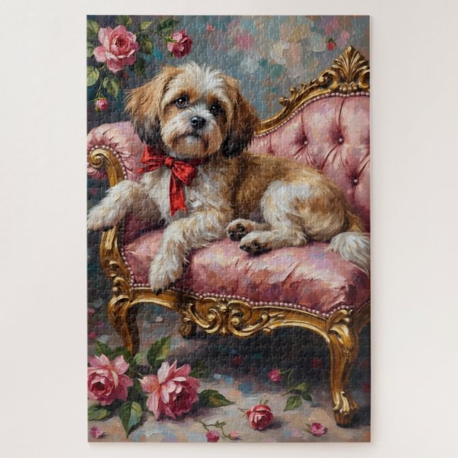 Puzzle Shih Tzu Rococo Sois Mien Saint-Valentin (Vertical)