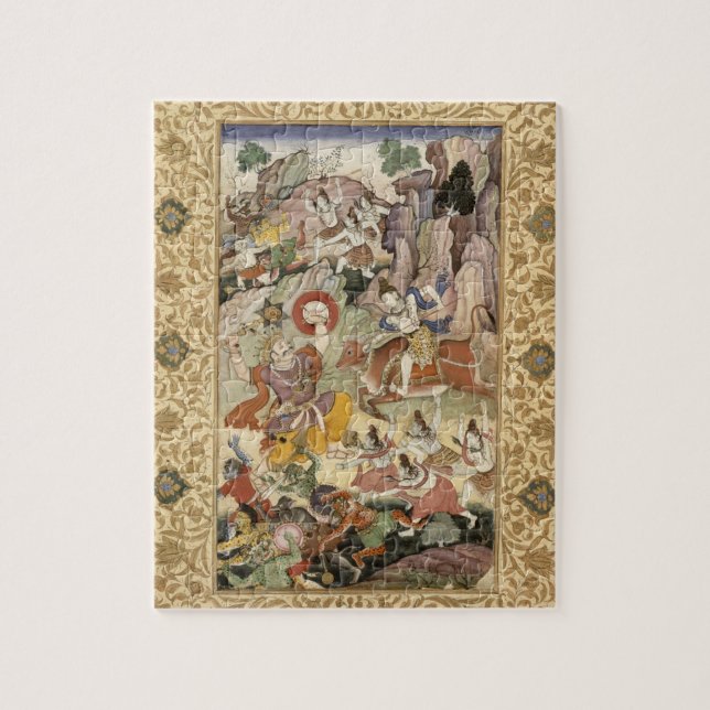 Puzzle Shiva tuant le démon Andhaka, c.1585-90 (Vertical)