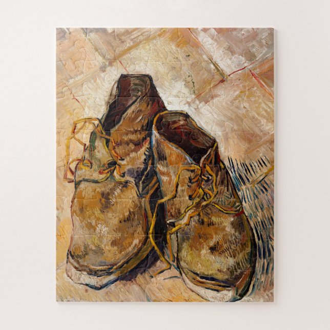 Puzzle Shoes by Van Gogh Painting Art (Vertical)