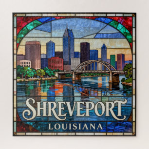 Puzzle Shreveport Louisiane Paysage urbain en verre color