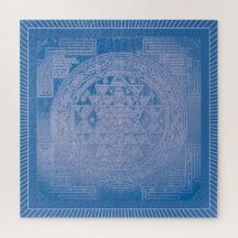 Shri Yantra Mandala : Bleu