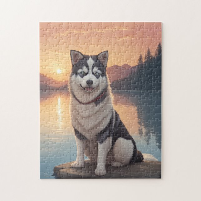 Puzzle Siberian Husky Dog   (Vertical)