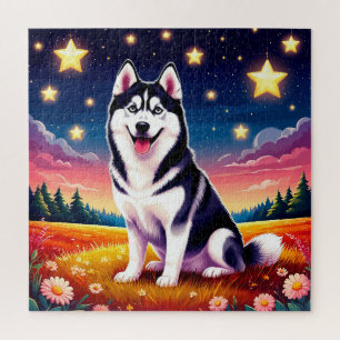 Puzzle Siberian Husky joueur