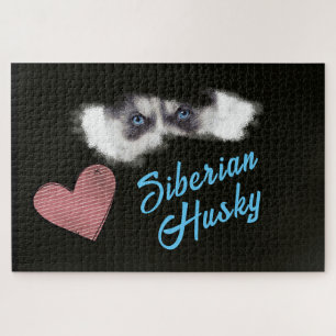 Puzzle Sibérie Husky Eyes couleur solide 1000 pièce Jigsa