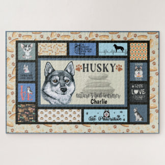 Puzzle Sibérien Husky propriétaire Lover Funny Keepsaké Q