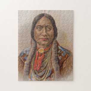 Puzzle Signaux de fumée : Lakota Indian Chief Sitting Bul
