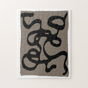Puzzle Signaux éloignés : Noir Abstrait et gris