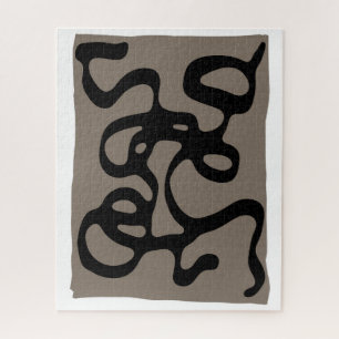 Puzzle Signaux éloignés : Noir Abstrait et gris