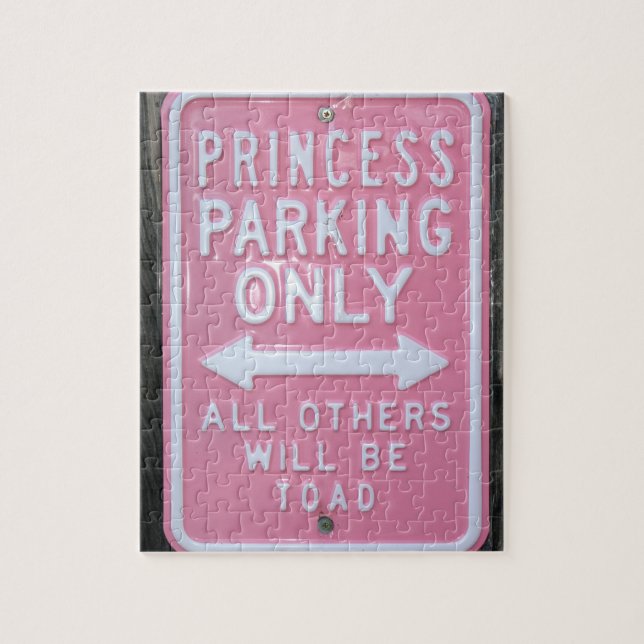 Puzzle Signe drôle de princesse Parking Only (Vertical)